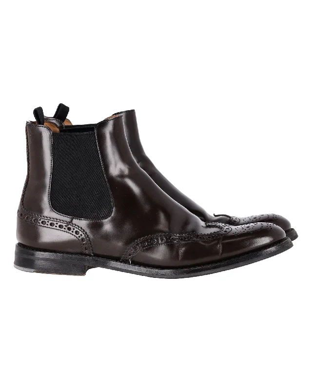 Church's Ketsby Polished Chelsea Boots in Brown Leather Retro Basketball Sneaker Design  