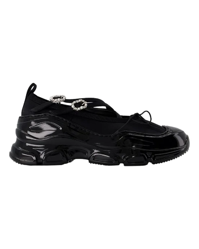Classic Criss Cross Tracker Sneakers - Simone Rocha - Pvc - Black Striped Shoe Style Classic Criss Cross Tracker Sneakers - Simone Rocha - Pvc - Black Striped Shoe Style