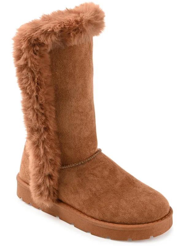 Cleeo Womens Faux Leather Faux Fur Lined Winter & Snow Boots Tassel Driving Shoe Look Cleeo Womens Faux Leather Faux Fur Lined Winter & Snow Boots Tassel Driving Shoe Look