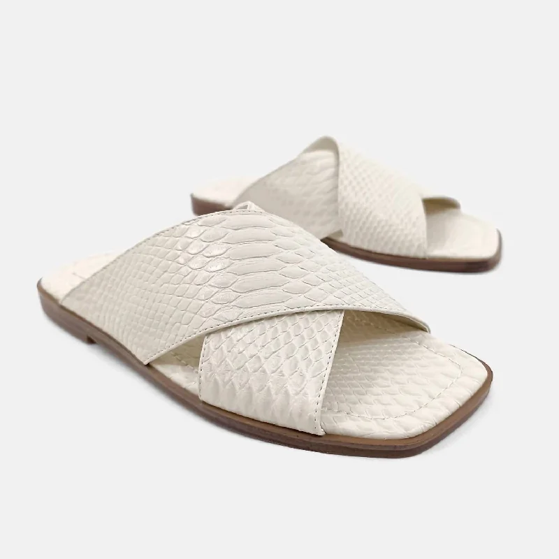 Clementina In Bone Snake Chunky Platform Sneaker Style  