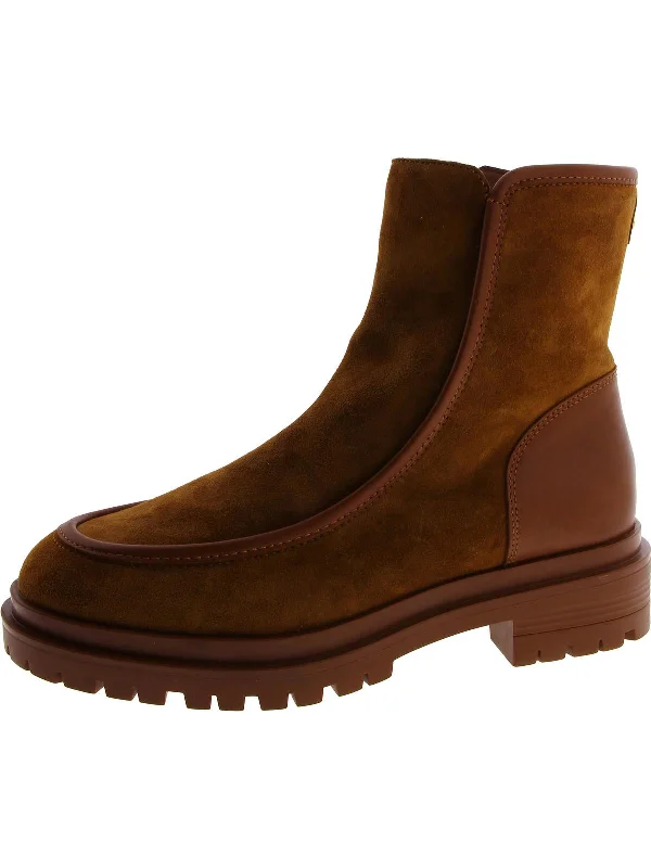 Colbie Womens Comfort Insole Ankle Boots Checkered Shoe Pattern Look  