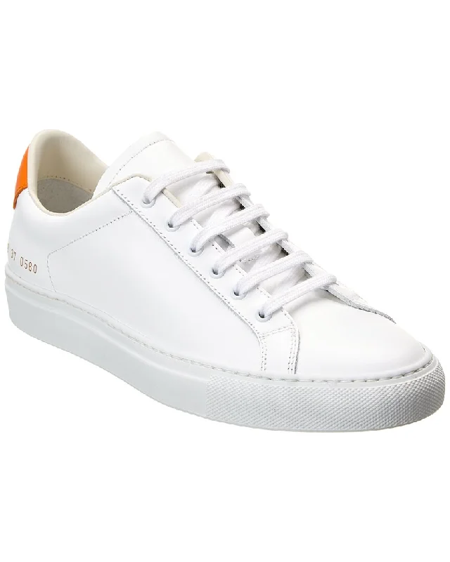 Common Projects Retro Low Leather Sneaker Neon - Accent Sneaker Look  