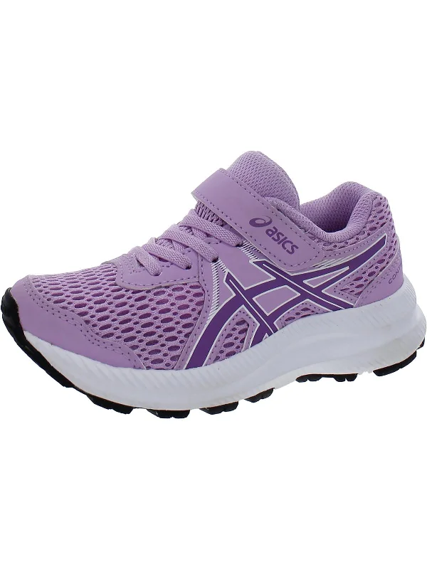Contend 7 PS Girls Gym Exercise Athletic and Training Shoes Lightweight Tennis Sneaker Look  