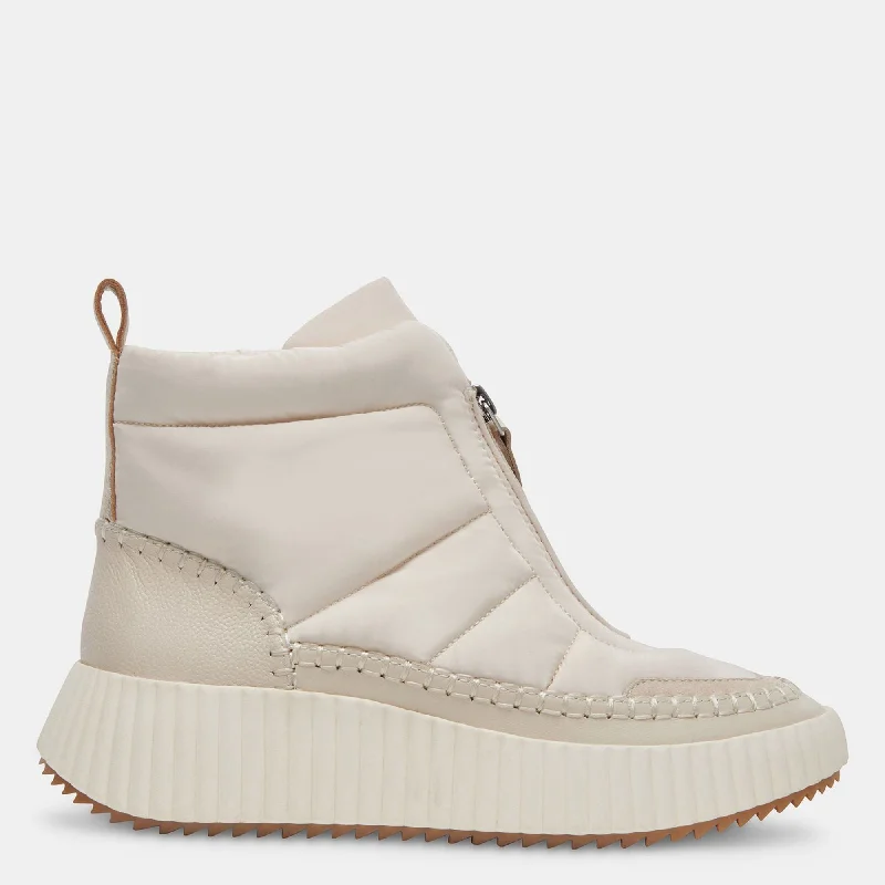 DEVLIN SNEAKERS IVORY NYLON Paisley Print Shoe Design  
