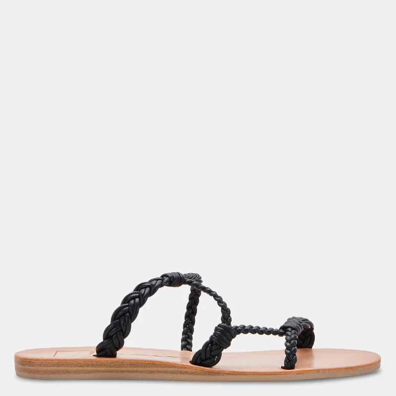 DION SANDALS BLACK STELLA British Gentleman Oxford Style  