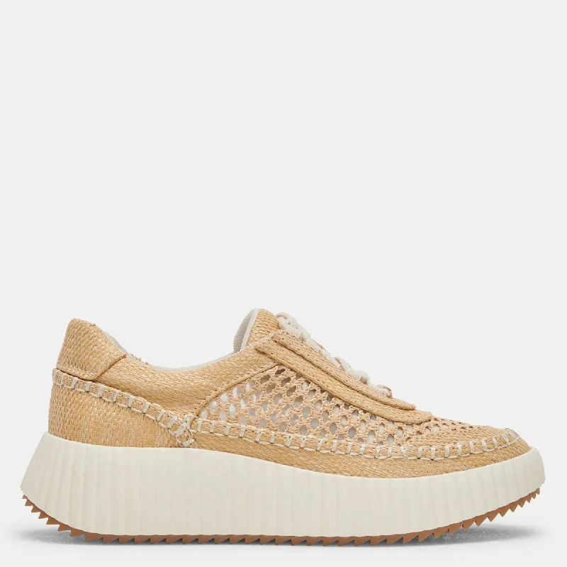 Dolen Sneakers Lt Natural Raffia Comfortable Derby Style  
