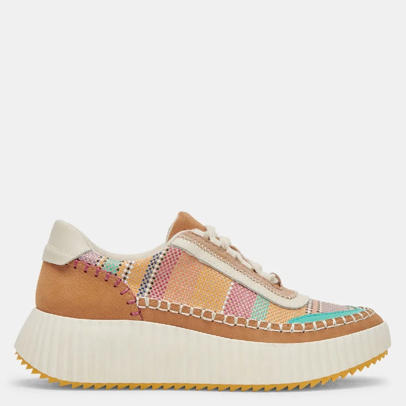 Dolen Sneakers Tan Multi Raffia Suede Desert Boot 