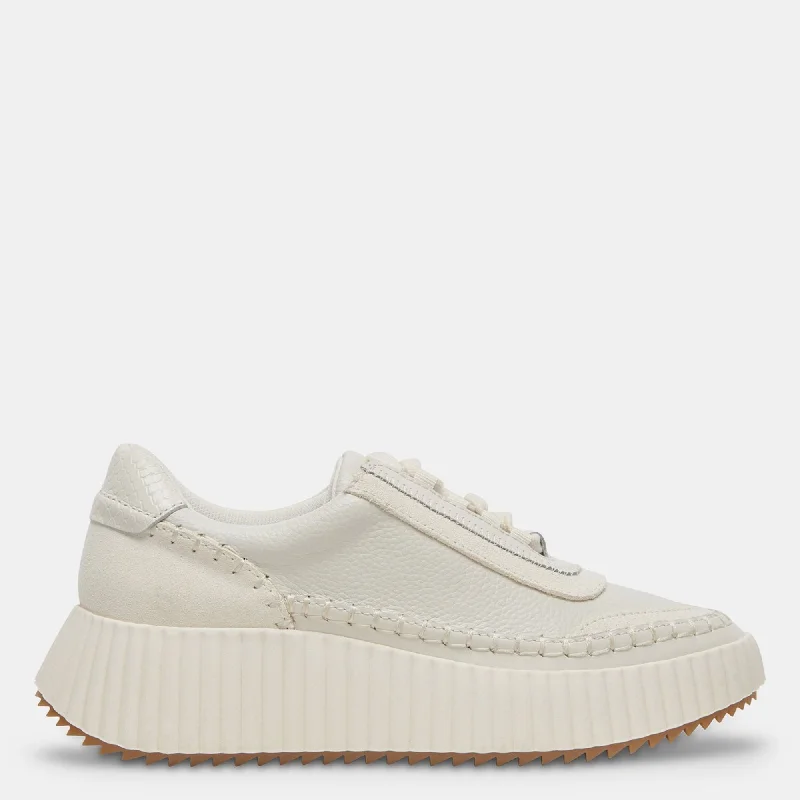 DOLEN SNEAKERS WHITE LEATHER Tech - Inspired Sneaker Look  