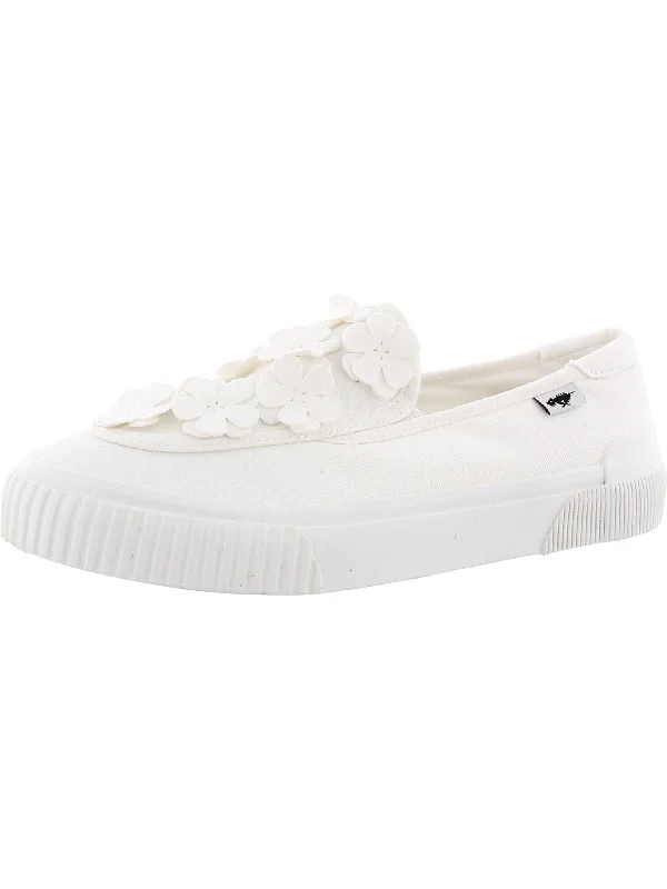 Elan Blossom Womens Canvas Slip On Slip-On Sneakers Artisan - Crafted Loafer Style  