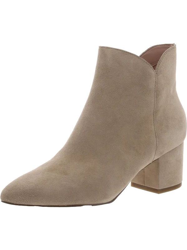 Elyse Womens Faux Suede Block Heel Mid-Calf Boots Slide Sandal Beach Style  