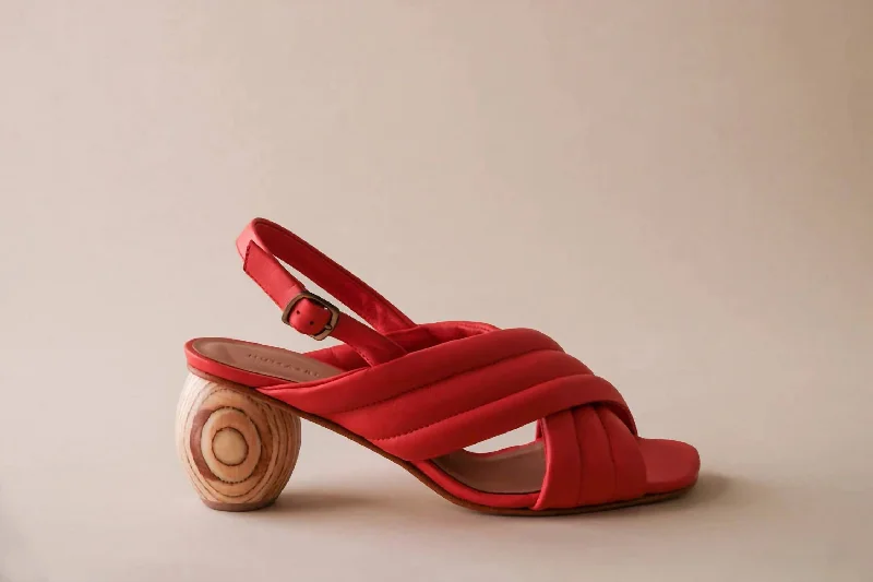 Franny Sandals In Tomato Brogue Oxford Aesthetic 