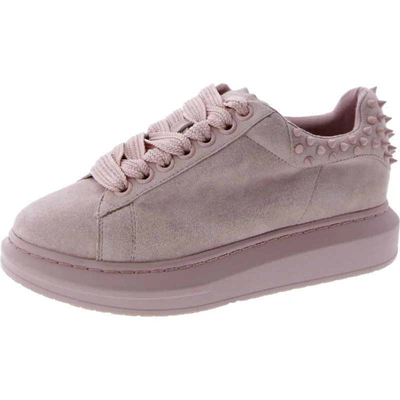 Frosting Mens Suede Studded Casual And Fashion Sneakers Monochromatic Shoe Look  