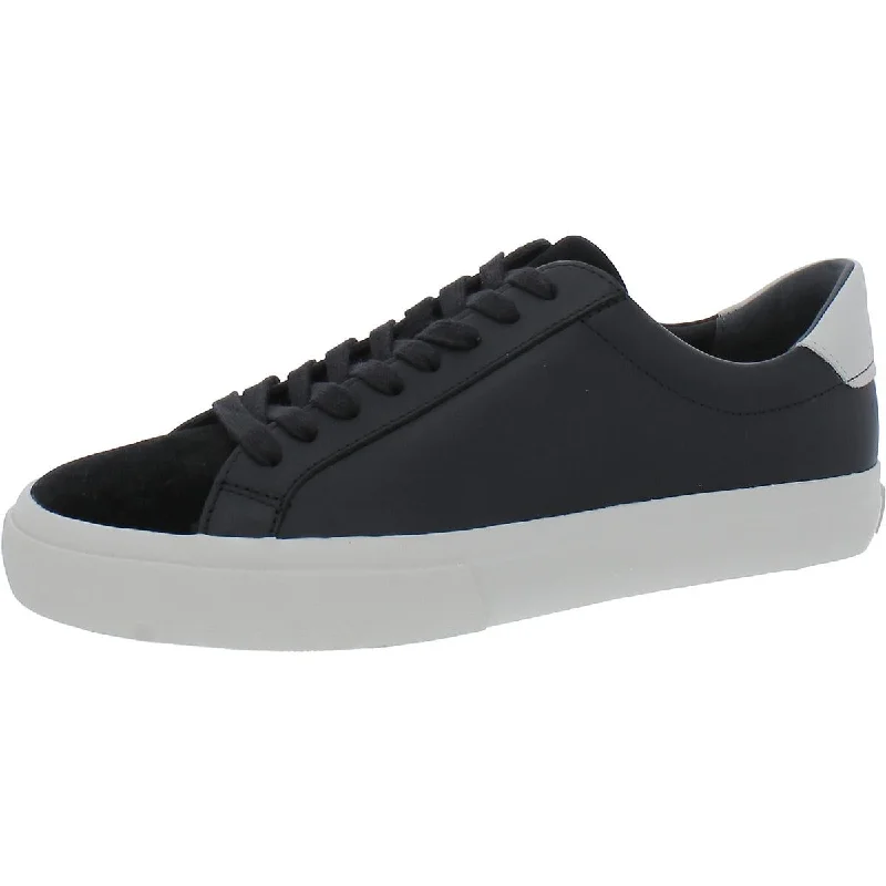 Fulton Mens Leather Low Top Casual and Fashion Sneakers Rubber - Sole Plimsoll Look  