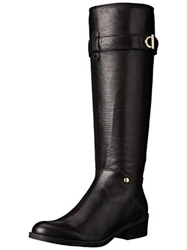Gallop Womens Solid Decorative Toggle Riding Boots Ivy League - Inspired Derby Look 