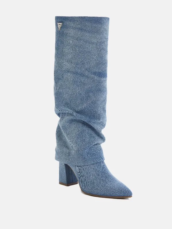 Gibsons Denim Boots Chunky Platform Sneaker Style  