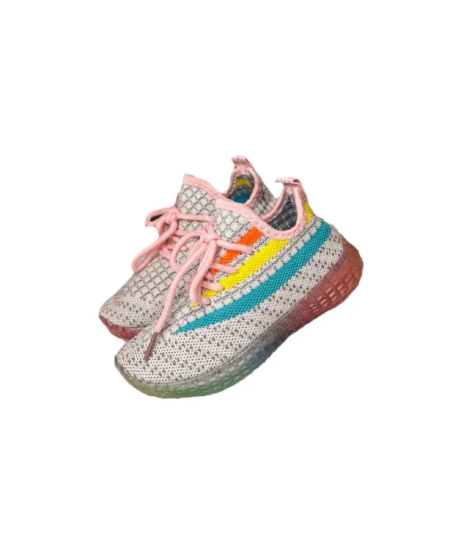 Girl's Peachy Rainbow Trainer Shoes In Multi Minimalist Sneaker Style  