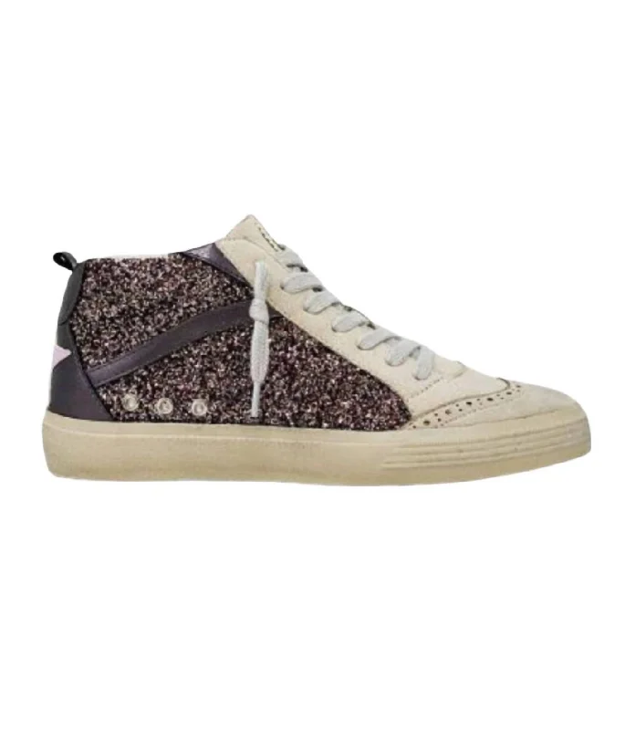 Girls Riley Toddlers Sneaker In Pewter Glitter Business Monk Strap Style  