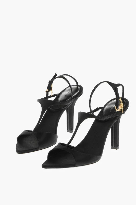 Givenchy Satin T-Bar Sandals With Cuir Sole 9.5Cm Retro Basketball Sneaker Design  