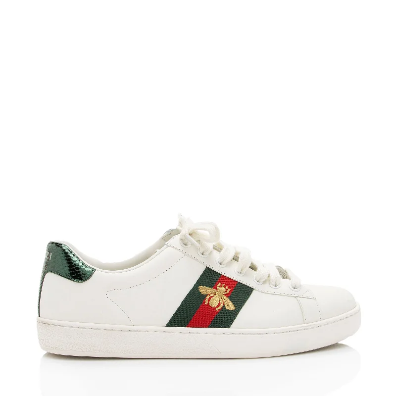 Gucci Leather New Ace Bee Sneakers - Men's Size 9 / 43 Aesthetic  