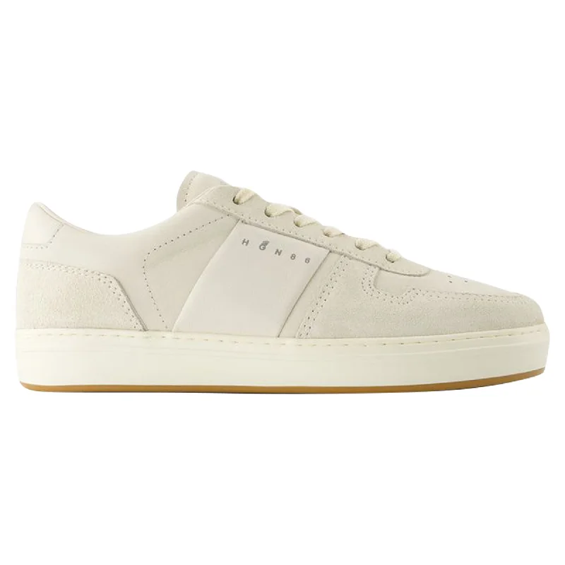 H668 Sneakers - Hogan - Leather - White Rubber - Sole Plimsoll Look  