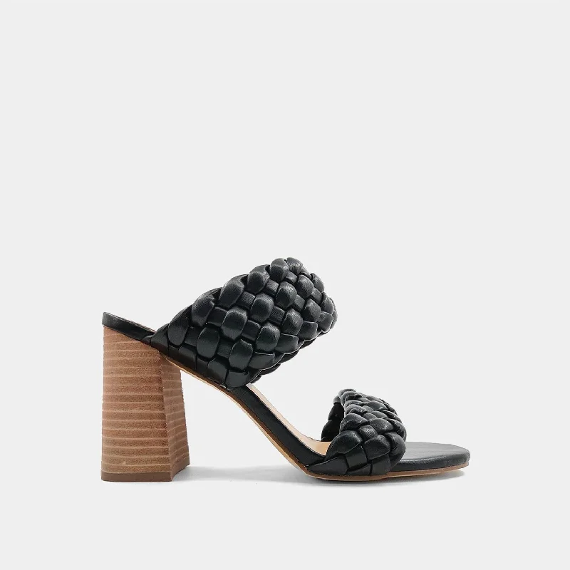 Heaven Sandal In Black Rubber - Sole Plimsoll Look  