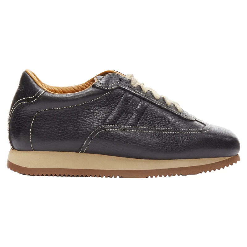 Hermes Quick calfskin leather H logo low sneakers Leather Driving Shoe Style  