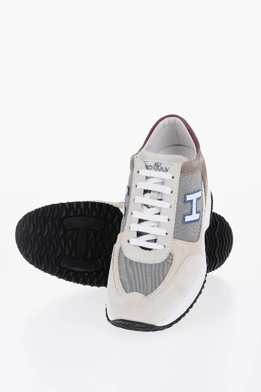 Hogan Two-Tone Suede And Mesh Low-Top Sneakers Quick - Dry Hiking Shoe Style   