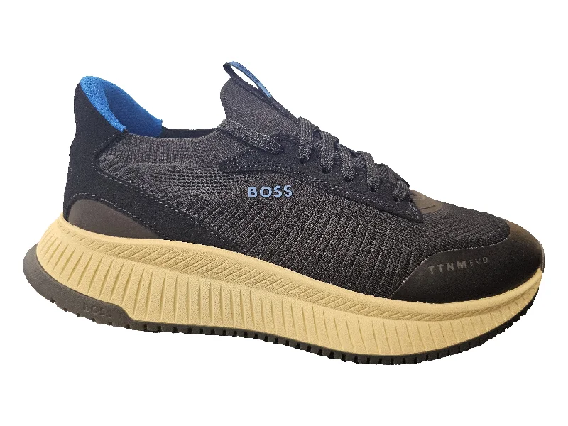 Hugo Boss Men's Titanium Evo Running Sneaker, Open Blue Tassel Driving Shoe Look 