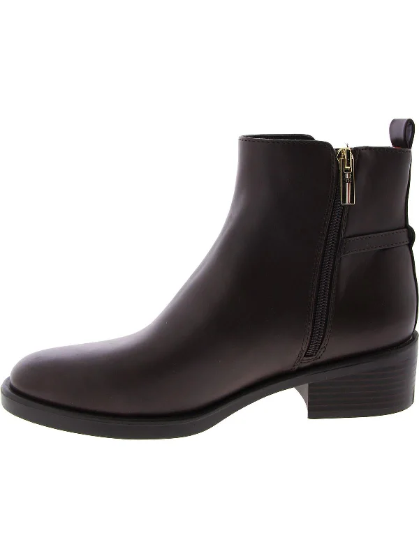 Imiera Womens Faux Leather Ankle Booties Cowboy Boot Western Style  
