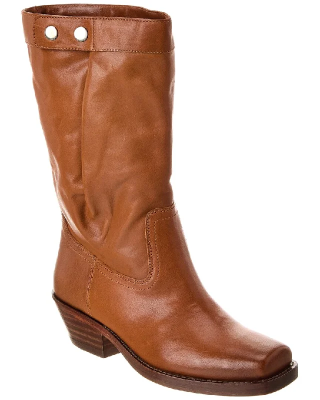 Isabel Marant Ademe Leather High Boot Artisan - Crafted Loafer Style  