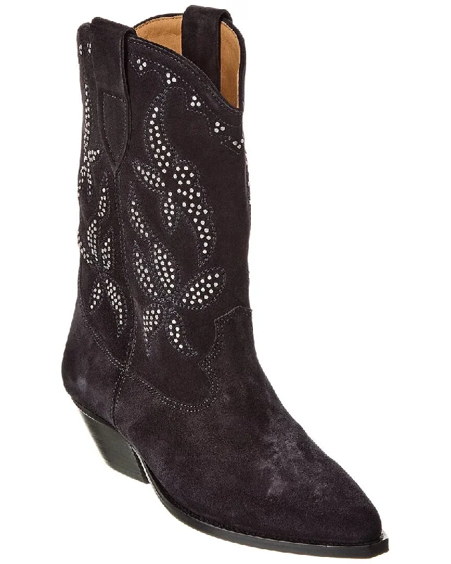 Isabel Marant Duerto Suede Cowboy Boot Retro Basketball Sneaker Design  
