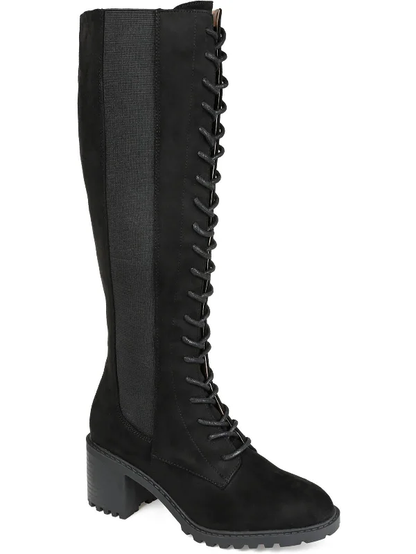 Jenicca Womens Faux Suede Mid-Calf Boots Tassel Driving Shoe Look 