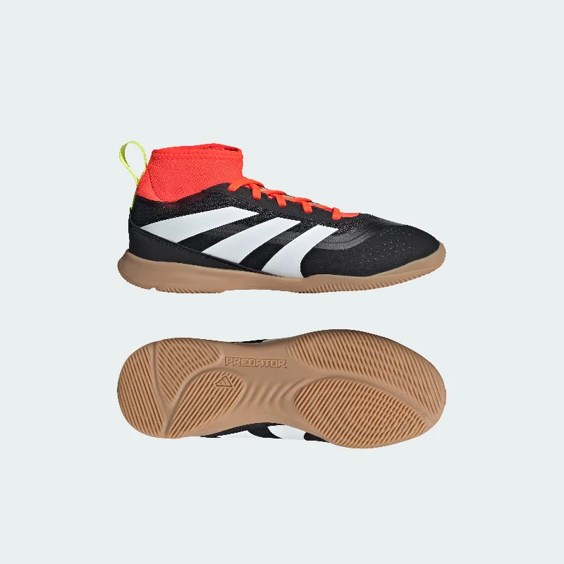 Kids' adidas Predator 24 League Indoor Soccer Shoes Tailored Oxford Style 