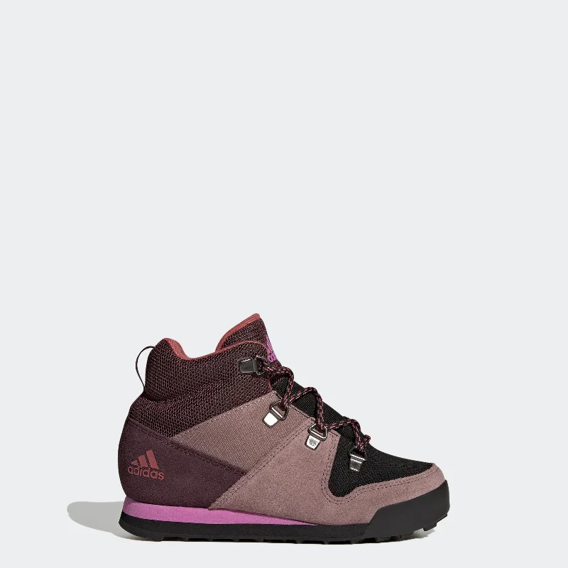 Kids' adidas TERREX Climawarm Snowpitch Winter Shoes Retro Basketball Sneaker Design  