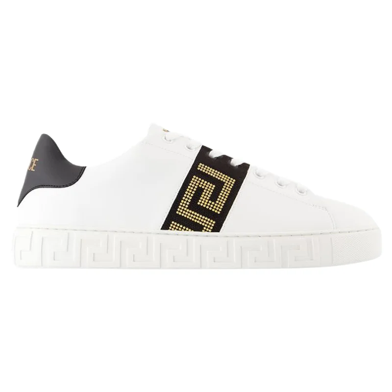 La Greca Sneakers - Versace - Canvas - Black Tassel Driving Shoe Look 