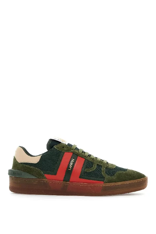 Lanvin "mesh And Leather Clay Sneakers With Neon - Accent Sneaker Look  