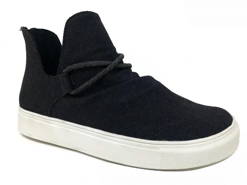 Legacy Slip-On Shoes In Black Ankle - High Military Boot Style  