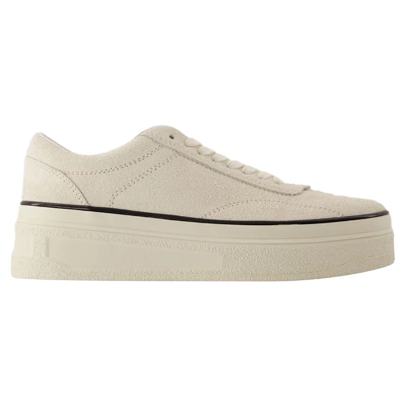Low Sneakers - Jil Sander - Leather - Porcelain Athleisure Derby Style  