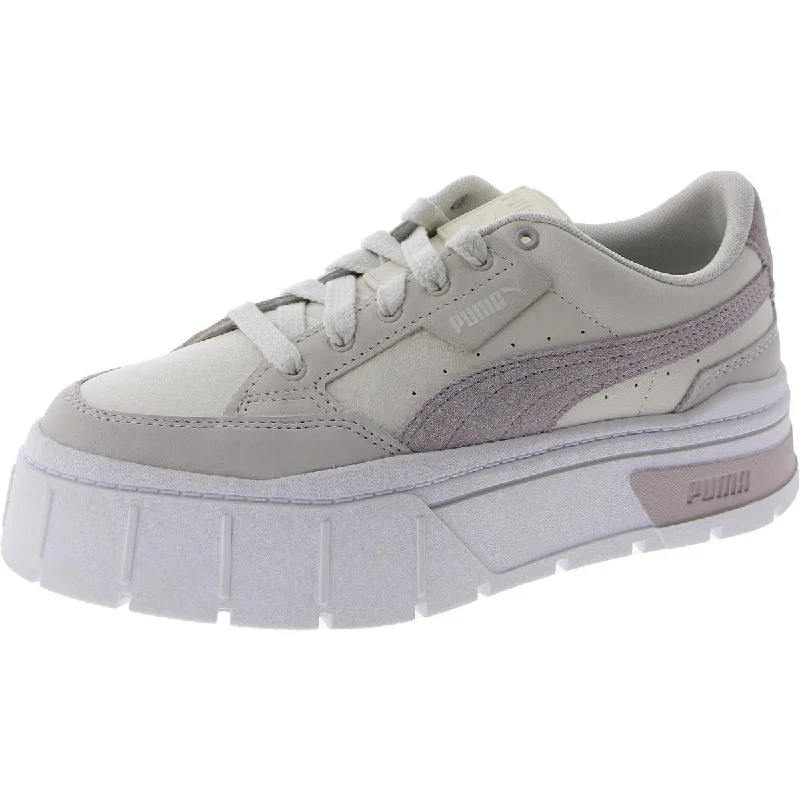 Mayze Womens Leather Flatform Casual And Fashion Sneakers Mod Oxford Design  