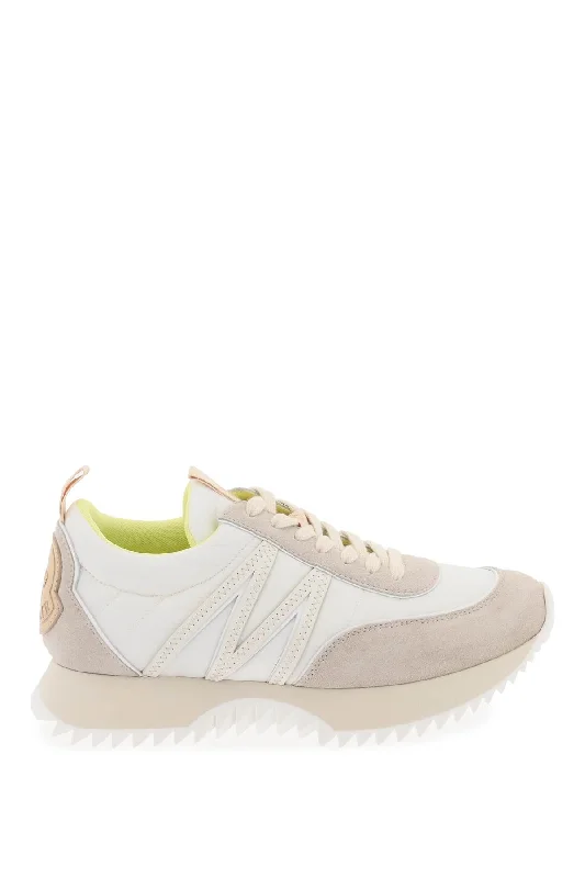 Moncler Pacey Sneakers In Nylon And Suede Leather. Camouflage Print Boot Style  