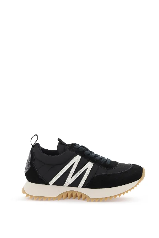 Moncler Women's Pacey Sneakers In Nylon And Suede Leather. Single - Buckle Monk Look  