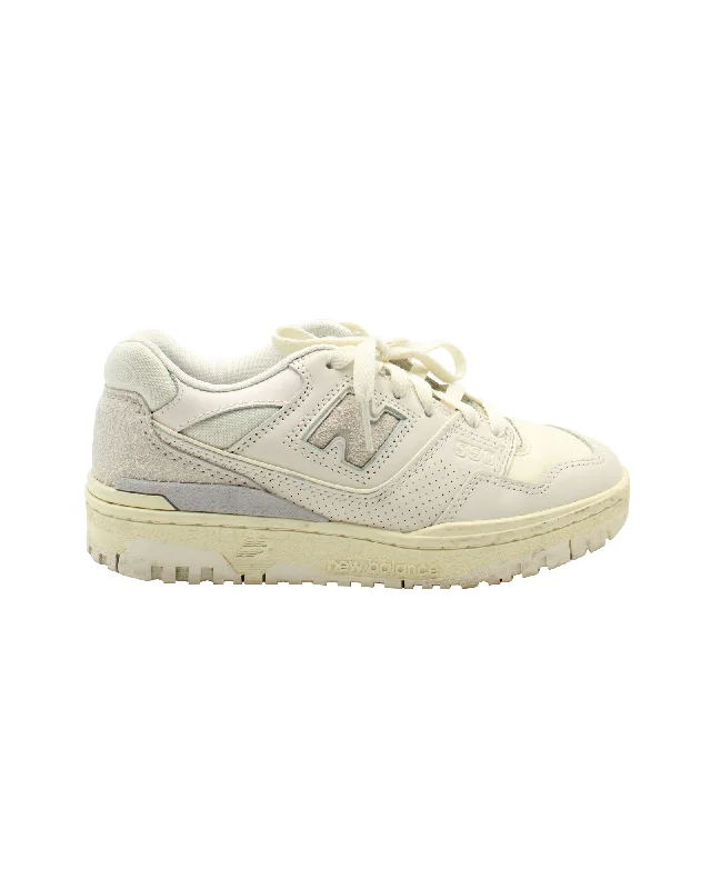 New Balance Aime Leon Dore 550 Sneakers in Cream Leather Athleisure Derby Style  