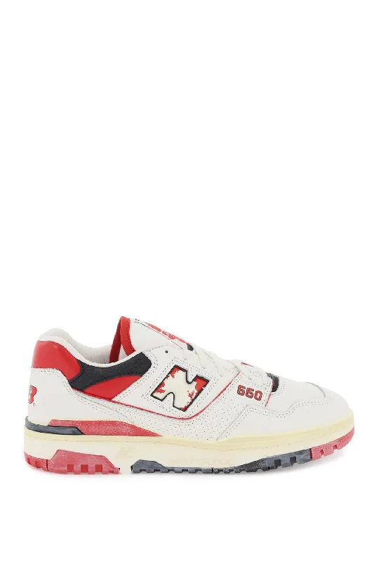 New Balance Vintage-Effect 550 Sneakers Patchwork Shoe Aesthetic  