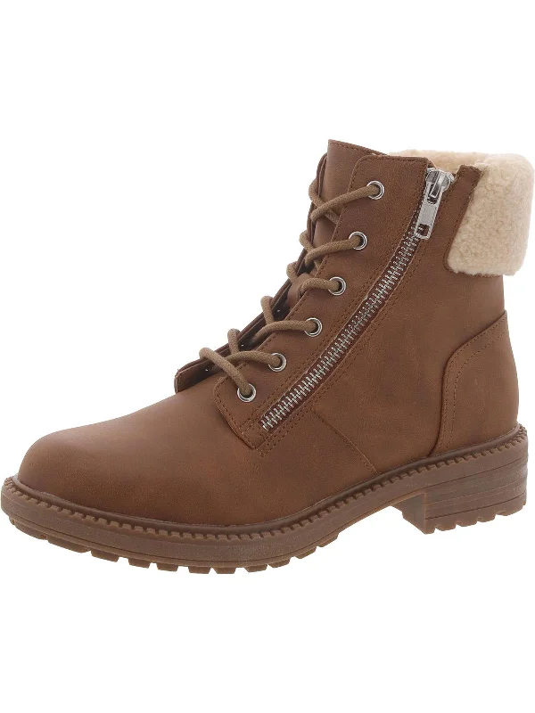 Nighy Womens Faux Leather Lace Up Winter & Snow Boots Hiking Boot Durability Style  