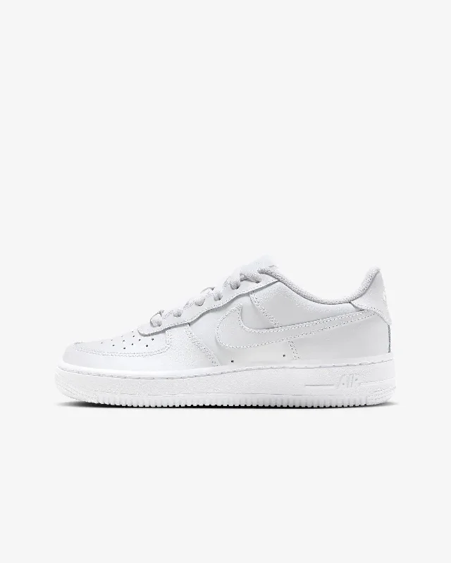 Nike Air Force 1 LE (GS) DH2920-111 Older Kids White Leather Low Top Shoes SGA20 Elastic - Sided Chelsea Look  