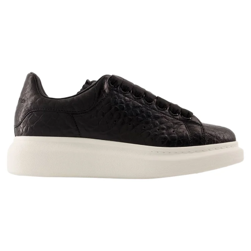 Oversized Sneakers - Alexander McQueen - Leather - Black Skateboarding Sneaker Style  