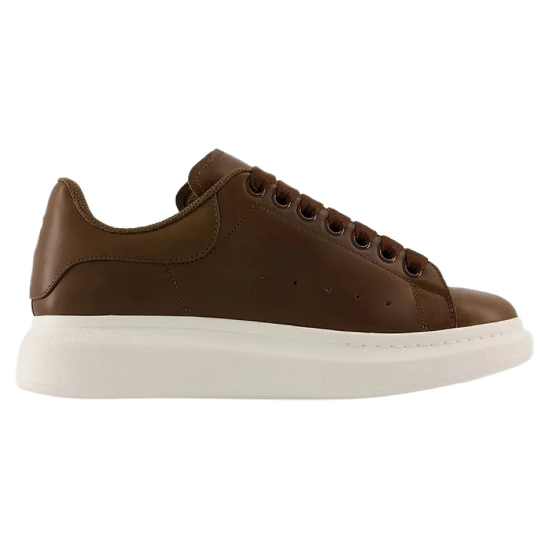 Oversized Sneakers - Alexander McQueen - Leather - Khaki Waterproof Hiking Boot Design  