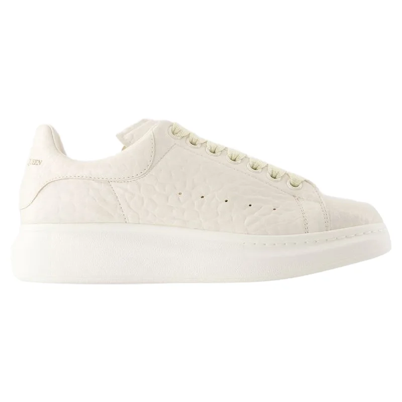 Oversized Sneakers - Alexander McQueen - Leather - White Patchwork Shoe Aesthetic  