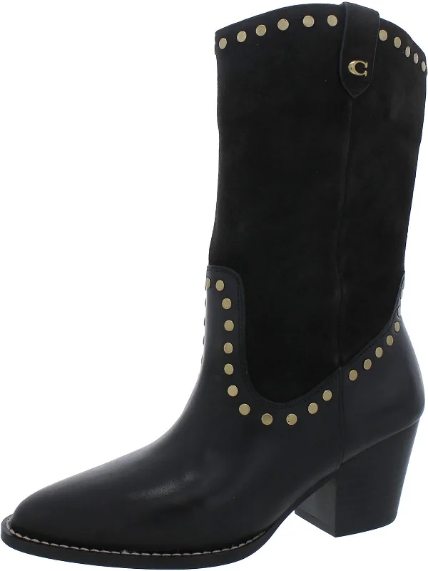 Pheobe Leather Womens Faux suede Slip on Ankle Boots Single - Buckle Monk Look  