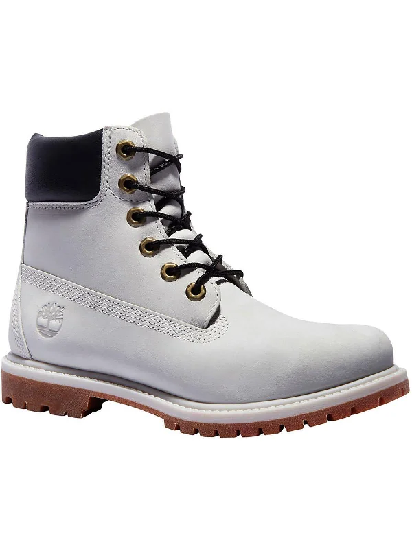 Premium Womens Leather Lug Sole Combat & Lace-up Boots Ivy League Loafer Look 